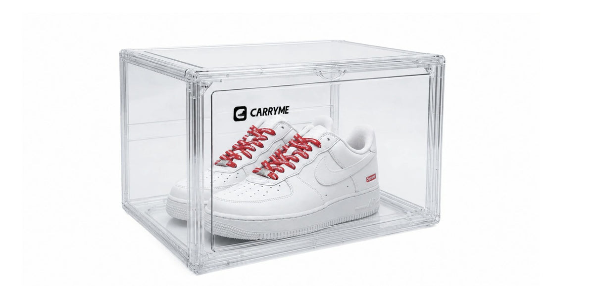 【最短翌日お届け】CARRYME シューズボックス クリア 前開き スニーカー収納 折りたたみ 積み重ね 透明 ケース コレクション 1個