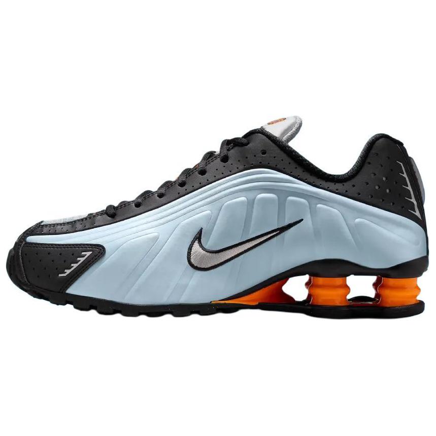 ナイキ Nike Shox R4 Blue Tint Total Orange Black Metallic Silver AR3565-401 スニーカー レディース