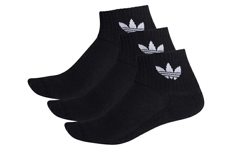 アディダス adidas Originals Mid-Cut Crew Socks 3 Pairs Black FM0643 靴下 メンズ
