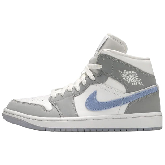 Jordan 1 Mid Wolf Grey Aluminum BQ6472-105 スニーカー レディース